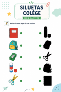 Silhouettes éducatives créées pour un projet scolaire.