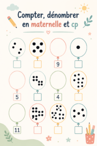Enfants en classe apprenant à compter avec des jeux éducatifs.