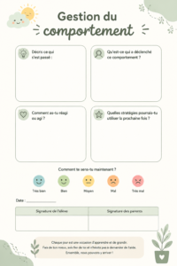 Image illustrant la gestion du comportement avec des personnes interagissant de manière positive.