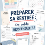 Image montrant des outils scolaires alignés sur un bureau pour la rentrée