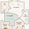 Un groupe de personnes utilisant un puzzle géant pour se présenter lors d'un événement.