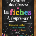 Fiches à imprimer pour la rentrée scolaire, adaptées aux enfants de tous âges.