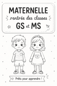 Enfants prêts pour leur rentrée en grande et moyenne section, souriant et enthousiastes.