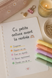 Préparation à la rentrée avec des outils et des conseils pratiques.