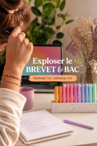 Un étudiant révisant pour son brevet avec des livres et des notes.