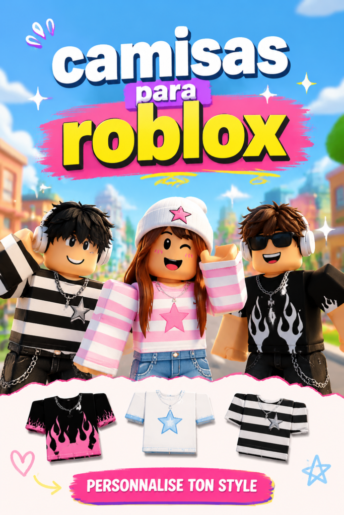 Chemise colorée pour avatar Roblox, représentant une tendance moderne et stylée.