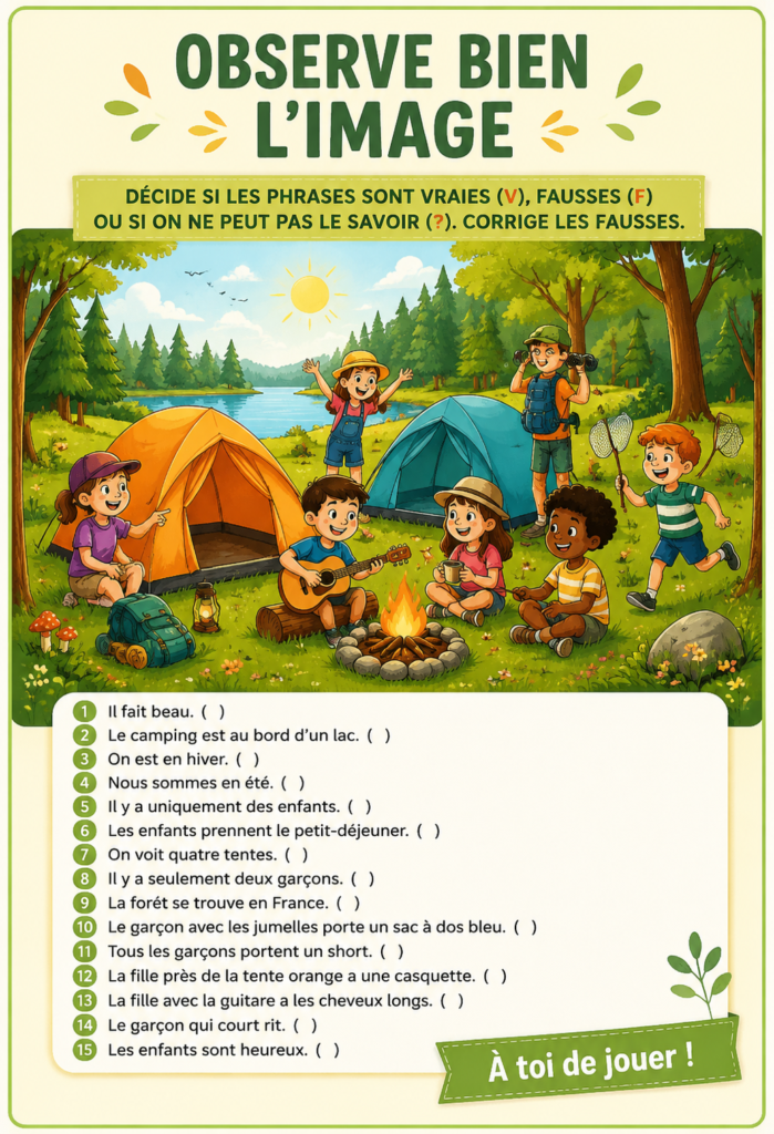 Famille profitant d'un camping en pleine nature avec tentes