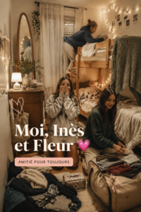Inès tenant une belle fleur symbolisant l'amitié