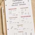 Illustration des puissances et racines carrées en mathématiques.