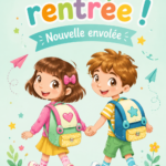Image d'une personne se préparant pour la rentrée, avec des cahiers et un emploi du temps