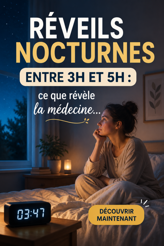 Personne se réveillant la nuit entre 3h et 5h, questionnant son sommeil.