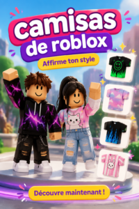 T-shirt stylé inspiré de Roblox avec des graphismes colorés