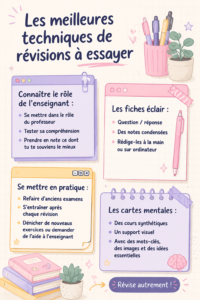 Techniques de révision efficaces pour réussir ses examens