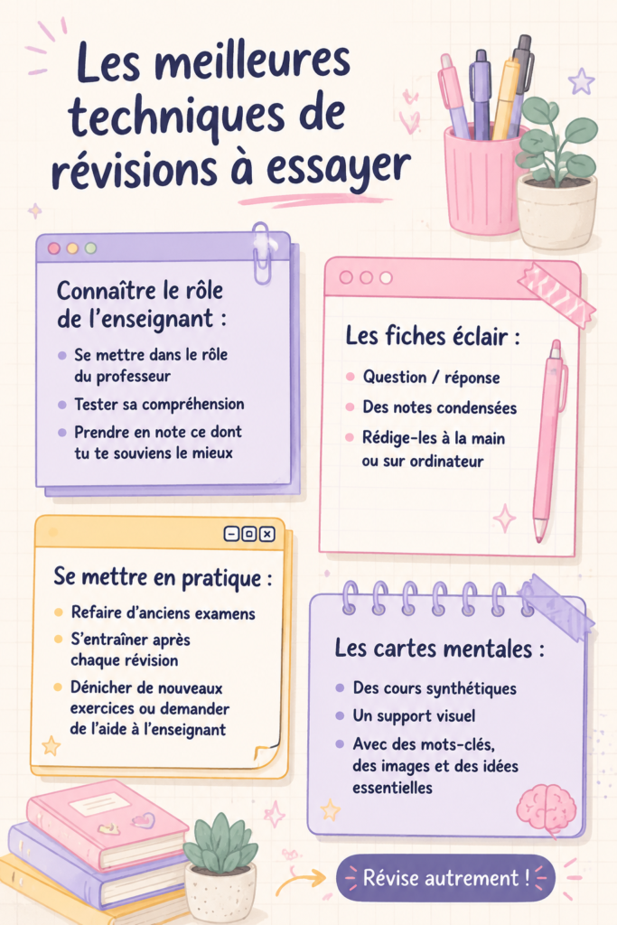 Techniques de révision efficaces pour réussir ses examens