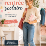 Collection de tenues modernes pour la rentrée scolaire comprenant divers styles et couleurs.