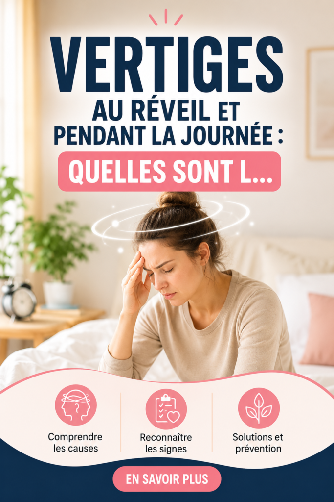 Une personne se tenant la tête avec un air préoccupé, illustrant les vertiges.