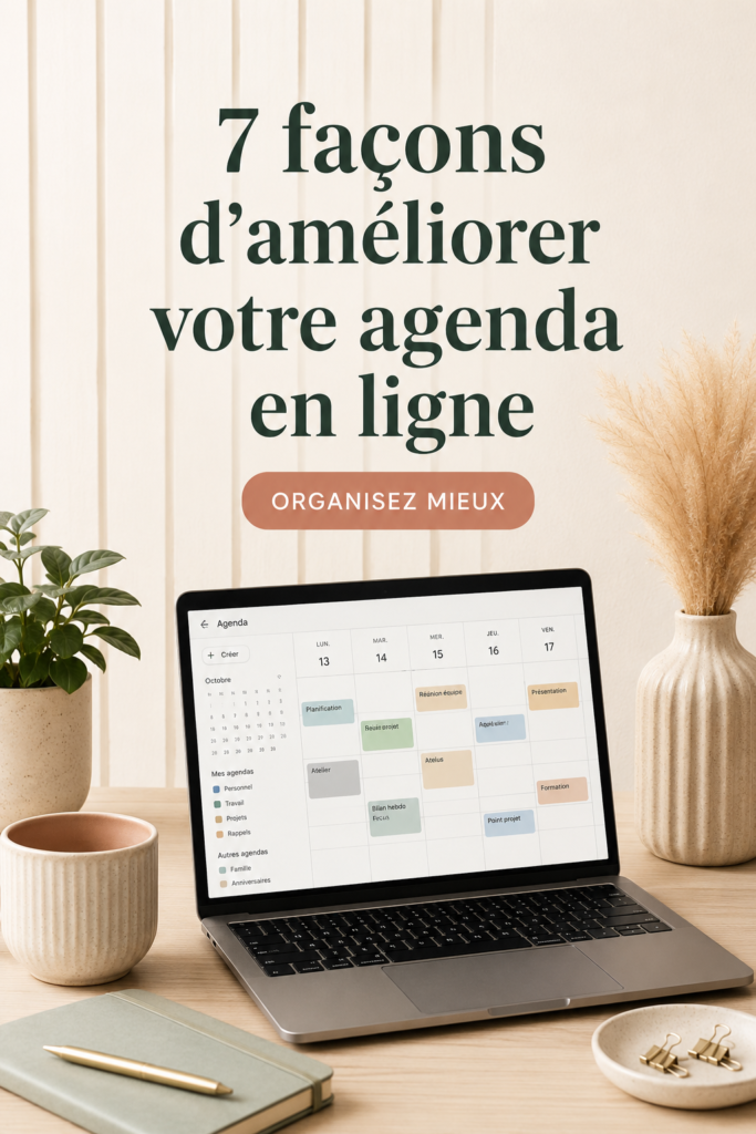Exemple de l'interface Google Agenda personnalisée