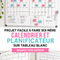 Un calendrier mural DIY coloré avec des marqueurs et des notes.