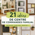 Un espace familial organisé avec un tableau de gestion et des calendriers pour la planification quotidienne.