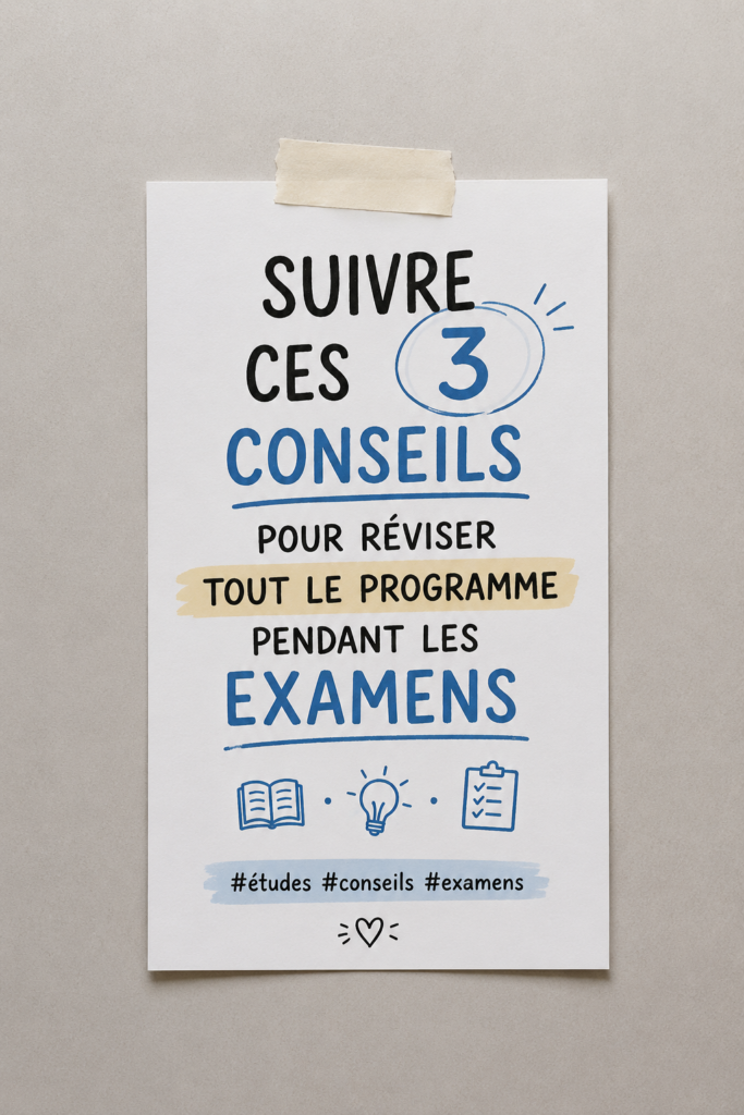 Étudiante révisant avec des notes, préparant ses examens efficacement.