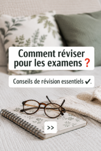 Étudiant mettant en place un planning de révision sur un bureau avec des livres et des notes.