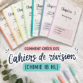 Un étudiant préparant des cahiers de révisions sur un bureau