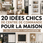 Un coin de commandement organisé avec un tableau d'affichage et des rangements pratiques.