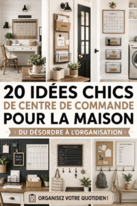 Un coin de commandement organisé avec un tableau d'affichage et des rangements pratiques.