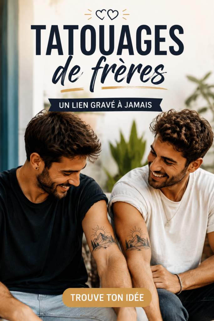 Tatouages symboliques pour frères, représentant leur lien unique.