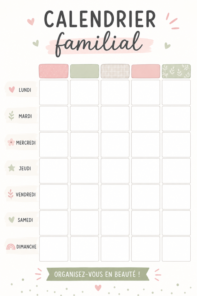 Un assortiment de 29 modèles de calendriers imprimables et colorés