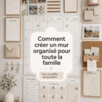 Mur de planification familiale décoré avec des calendriers et notes