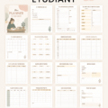 Une vue du planner étudiant gratuit à imprimer, montrant un design organisé et coloré.