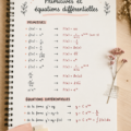 Illustration des primitives et équations différentielles en mathématiques