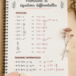 Illustration des primitives et équations différentielles en mathématiques