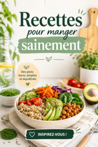 Assiette de recettes saines avec légumes frais et protéines, parfaite pour la famille.