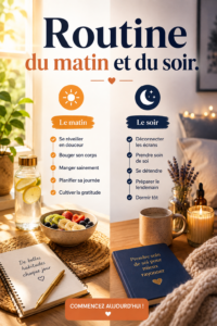 Image illustrant une famille en train de suivre une routine matinale ensemble.
