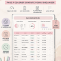 Page à colorier gratuite pour organiser les devoirs scolaires