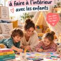 Enfants s'amusant à faire une activité créative à l'intérieur.