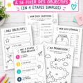 Une mère et son enfant assis ensemble, discutant des objectifs d'avenir avec des crayons et un carnet.