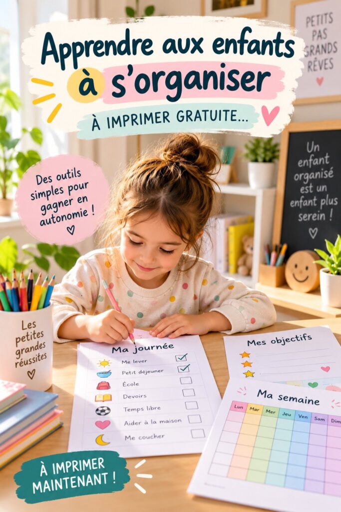 Un enfant avec un calendrier pour mieux s'organiser dans ses devoirs