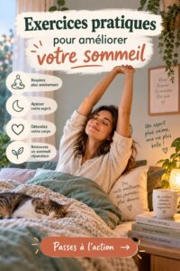 Un coucher de soleil apaisant illustrant la tranquillité du sommeil avec des exercices pratiques.