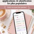 Un écran de smartphone montrant une application de planification avec un calendrier et des tâches.