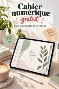 Cahier numérique gratuit sur un fond épuré, idéal pour les révisions scolaires.