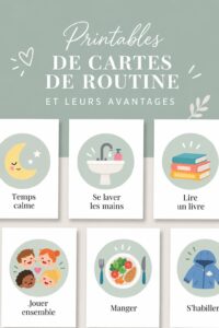 Une collection de cartes de routine à imprimer pour organiser la vie de famille