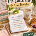 Checklist pour réussir le 2ème trimestre scolaire avec des étapes claires et organisées.