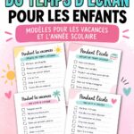 Une checklist pour gérer le temps d'écran des enfants pendant l'été et l'année scolaire.