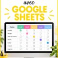 Capture d'écran d'une checklist dans Google Sheets, montrant des cases à cocher et une mise en forme personnalisée.