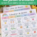 Un enseignant aide des enfants en maternelle à faire leurs devoirs avec des activités ludiques.