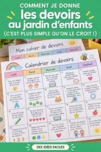 Un enseignant aide des enfants en maternelle à faire leurs devoirs avec des activités ludiques.
