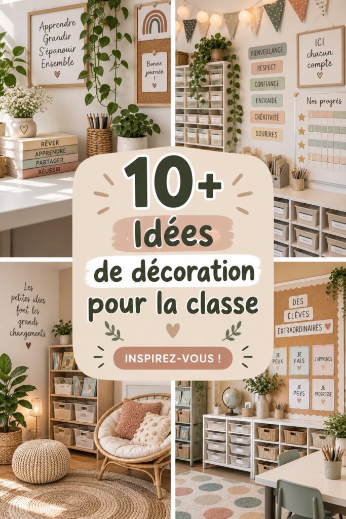 Salle de classe cosy avec des décorations chaleureuses et inspirantes